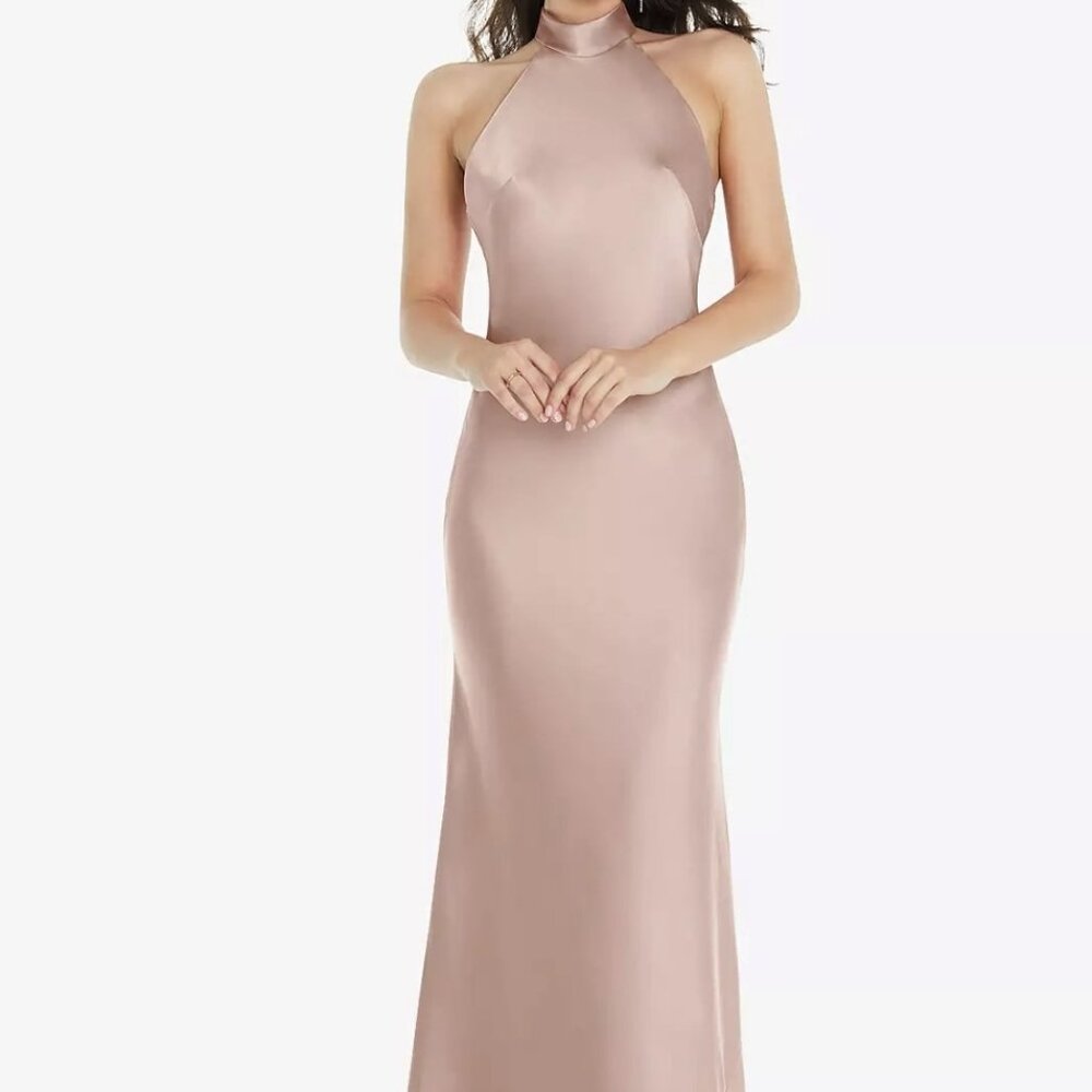 Social Bridesmaids Sleeveless Open Back Maxi Full Length Stretch Dress